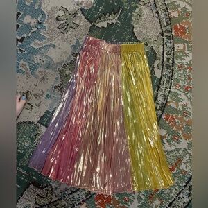 Rainbow metallic skirt! NWT small
